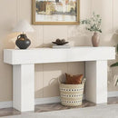 63 Inch Long Console Table for Entryway, Farmhouse Wood Rectangular Sofa Table Behind Couch Table, Narrow Entryway Table for Living Room, Entrance, Hallway, Foyer, Easy Assembly (Classic White) by CozyNest Decor