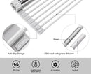 Surpahs Over Sink Foldable Multipurpose Roll-Up Dish Drying Rack, Silicone Wrapped Stainless Steel, Warm Gray, 20.5" x 13.1" by CozyNest Decor