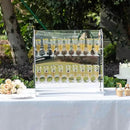 Tableclothsfactory Silver Mirror Finish 2-Tier Wine Glass Stemware Rack, 18 Champagne Flute Holder Foam Board Stand - 25" by CozyNest Decor