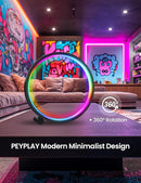 Smart LED Table Lamp, RGB+IC Lighting, Color Changing Night Light, Music Sync, DIY Mode, Stepless Dimming, App & Voice Control (2.4GHz WiFi), Works with Alexa & Google, for Bedroom & Gaming by TinyTreasures Baby Boutique