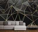 Black Geometric 3D Mural Wallpaper for Bedroom Living Room TV Background Home Decorations(Not Self-Adhesive) by TinyTreasures Baby Boutique
