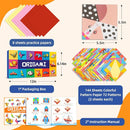 Origami Paper Kit for Kids Ages 5-8 8-12,152 Sheets Origami Paper - 72 Double Sided Patterns with Instructional Book,DIY Art Craft Projects,Travel Game Activity,Gift for Boys Girls Beginners by TinyTreasures Baby Boutique
