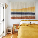 Flber Macrame Wall Hanging Extra Large Dip-Dyed Coastal Tapestry Boho Wall Decor for Living Room Bedroom Above Couch 57" W x 35" L by CozyNest Decor