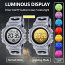 Kids Watch,Boys Watch for 3-15 Year Old Boys,Digital Sport Outdoor Multifunctional Chronograph LED 50 M Waterproof Alarm Calendar Analog Watch for Children with Silicone Band,Kids Gift by TinyTreasures Baby Boutique