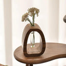 Solid Wood Frame Glass Test Tube Vase Desk Hydroponic Plant, Enhances Home and Office Environment, Small Size (Small) by GreenHaven Gardens