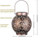 2 Pack Outdoor Solar Hanging Lantern Light LED Decorative Christmas Light for Garden Patio Courtyard Lawn and Tabletop with Hollowed-Out Design. Unique Gardening Gifts for Women. by GreenHaven Gardens