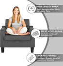 STHOUYN Living Room Chairs Accent Chairs Set of 2, Waiting Room Arm Chairs, Reading Chairs for Bedroom Comfy Club Chair Tufted, Office Small Space (2, Grey) by CozyNest Decor