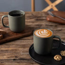 AmorArc 14oz Coffee Mugs Set of 6, Ceramic Coffee Mugs with Large Handle & Wavy Rim for Latte/Hot Cocoa/Tea, Stylish Coffee Mugs for Men Women. Oven,Dishwasher&Microwave Safe, Reactive Glaze by CozyNest Decor