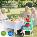 Toddler Booster Seat for Kitchen Chair, 2-in-1 Dining Table Booster Seat with Backrest & Adjustable Straps – Easy-Clean, PU Portable Toddler Eating Travel Increasing Cushion-Green by TinyTreasures Baby Boutique