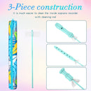 Soprano Recorder Instrument for Kids Beginners Student German Fingering C Key Recorder Instrument 3 Piece with Cleaning Rod and Bag Fingering Chart(Lake Green) by TinyTreasures Baby Boutique