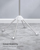 SONGMICS Clothes Drying Rack, 59-Inch Folding Laundry Drying Rack with 3 Rotatable Arms for Hangers, 4 Legs, Stainless Steel, for 27 Pieces of Clothes, White and Silver ULLR510W01 by TinyTreasures Baby Boutique