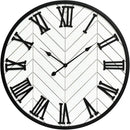 30 Inch Large Wall Clock Farmhouse Style - White Silent Non-Ticking Rustic Decor for Living Room, Kitchen, Bedroom by CozyNest Decor