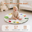 Montessori Baby Play Mat for Early Learning, Tummy Time Playmat, Activity Mat with 5 Development Zones, for Motor Skills & Sensory Development, Baby Essentials Gift by TinyTreasures Baby Boutique