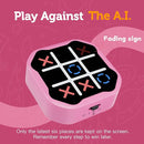 3 in 1 Electronic Tic Tac Toe Game, Handheld Digital Tic Tac Toe Bolt Game with Silent Mode, Portable Learing Toys Gift for Kids & Adults, Pink by TinyTreasures Baby Boutique