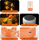Portable Metal Table Lamp for Indoor/Outdoor ,Rechargeable Cordless LED Lamp, 3-Colour Infinitely Dimming Battery Powered Small Desk Lamp, Restaurant/Bedroom/Bar/Coffee/Camping Light (Orange set of 2) by CozyNest Decor