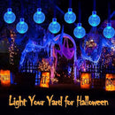 Blue 2-Pack 100 LED 64FT Crystal Globe Solar Christmas Lights, Outdoor Waterproof Solar String Lights with 8 Lighting Modes, Solar Outdoor Decorations for Tree Garden Patio Party Wedding Christmas by GreenHaven Gardens