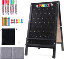 Prize Drop Game Board, 15.7"X27.5" Double-Sided Foldable Design with Wooden A-Frame Chalkboard Sign for Family, Carnival, Trade Show & Party-Includes 10 Coin Drop Discs and Chalk Set, Portable Design by TinyTreasures Baby Boutique