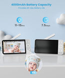 ieGeek 5.5’’ Split-Screen Baby Monitor,2.5K UHD Baby Monitor with 2 Cameras and Audio,Night Light,Prone Sleeping&Cry Detection,Two-Way Talk,Night Vision,2.4G&5Ghz WiFi App Control,4000mAh Battery by TinyTreasures Baby Boutique