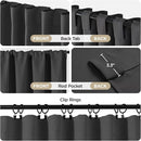 Joydeco Blackout Curtains 96 Inches Long for Bedroom, Thermal Insulated Black Out Curtains 2 Panels Set for Bedroom, Room Darkening Drapes for Living Room Window (W52 x L96 Inch, Dark Grey) by TinyTreasures Baby Boutique