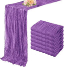 6 Pack Purple Cheesecloth Table Runner 10FT Boho Fabric Rustic Cheese Cloth Table Runner for Wedding Bridal Shower Baby Shower Gauze Sheer Birthday Party Table Decorations 20 x 120 Inch Long by CozyNest Decor