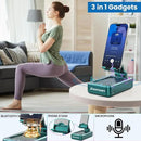 JTEMAN Cell Phone Stand with Wireless Bluetooth Speakers,Angle Adjustable Strong Pedestal Phone Stand for Desk,HD Sound and Bass Bluetooth Speaker Compatible with All Mobile Phones(Green) by GreenHaven Gardens