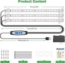 Wiaxulay LED Plant Grow Light Strips, 6000K White Grow Lights for Indoor Plants Full Spectrum, 3 Bars/16 in Grow Lamp with 6/12/16 Hrs Timer, 5 Brightness for Green House, Hydroponics, Seed Starting by GreenHaven Gardens