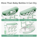 Momcozy DIY Larger Bottle Drying Rack for 18 Bottles, Space Saving Countertop Vertical Rack with Brushes Holder, Detachable Travel Bottle Rack for Baby Accessories & Pump Parts by TinyTreasures Baby Boutique