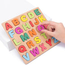 Wooden Puzzles for Toddlers, 2pack Alphabet Shape Puzzles for Kids Wooden Montessori Toddler Wooden Alphabet Number Shape for Kids 3 Years Old Boys & Girls by TinyTreasures Baby Boutique