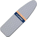 Happhom 13 x 43 Ironing Board Cover and Pad Extra Thick Heavy Duty Padded with Extra White Superior Felt Scorch and Stain Resistant with Elasticized Edges, Compatible with 12"-14" Wide 42"-44" Length by CozyNest Decor