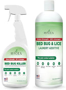 Bed Bug & Lice Extra Strength Elimination Duo - Includes 24 oz Lice & Bed Bug Spray & 32 oz Laundry Additive - environmentally responsible Formula - Pest Control for Home & Travel by CozyNest Decor