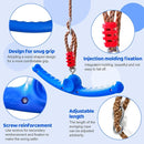 Ninja Swing-Twister 360° Spin Handle: Kids Slackline Accessories & Swing Attachment - Activate Ninja Powers with Epic Twist-Spin Flips! (Blue - Backyard/Playground Hang Toy) by TinyTreasures Baby Boutique