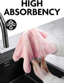 Fantasticlean Microfiber Cleaning Cloth Roll -40 Pack, Tear Away Microfiber Towels, 12" x 12", Reusable, Washable, Scratch Free, Ultra Absorbent Dish Rags for Car, Home, Garage or Shop (Pink) by CozyNest Decor