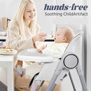 5 in 1 Baby High Chair Swings for Infants Foldable Rocking 8 Level Height Adjustment Eco Friendly Washable PU Cushion(White) by TinyTreasures Baby Boutique