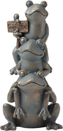 Glitzhome Stacked Frog Outdoor Statue Large Garden Sculpture Decoration, 28" H, Bronze by GreenHaven Gardens