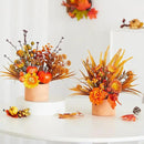 Thanksgiving Centerpiece Fall Table Flower - 2 Pack Lighted Realistic Artificial Table Plant with Western Modern Boho Rustic Aesthetic Bouquet Fall Decor Gift for Home Farmhouse by CozyNest Decor