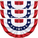 3x6 Ft 3 Pack American Pleated Fan Flag, Patriotic Half Fan Banner American Flag Decoration Bunting for Outside Red White and Blue Decor Independence Day Memorial Day 4th of july Decorations by GreenHaven Gardens