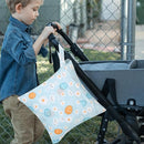 2pcs Cloth Diaper Wet Dry Bags, Waterproof Reusable Wet Bag with 2 Zipper Pockets & Handle, Washable Laundry Bags for Baby Adult Clothes Travel Beach Pool Daycare Yoga Gym Exercise Swimsuits, by TinyTreasures Baby Boutique