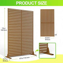 Outdoor Privacy Screen,72" H×47" W Metal Privacy Screen, Freestanding Privacy Fence Panels for Patio by GreenHaven Gardens