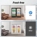 Beverage Refrigerator Under Counter, Back Bar Cooler with 2 Glass Door, Commercial Display Fridge 35.42 Inch Wide 7.4 Cu.Ft, Drink Fridge for Beer Soda Wine, Beverage Cooler for Kitchen Shop Bar by CozyNest Decor