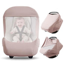 Konssy Baby Car Seat Cover with Breathable Mesh Window, Stretchy Windproof and Sunshade Canopy for Infant Car Seats, Boys and Girls by TinyTreasures Baby Boutique