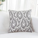 HWY 50 Grey Gray Decorative Throw Pillow Covers 18x18 Inch (1 Piece), Embroidered Cotton Farmhouse Cushion Cover Pillow Case for Sofa Couch Living Room Bed Bedroon, Floral Branches by CozyNest Decor