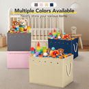 Kids Toy Box Chest Storage with Lid and Big Play Mat for Boys and Girls,Collapsible Fabric Toy Building Bricks Storage Container Organizer Bin with Rug for Playroom and Nursery Organization by TinyTreasures Baby Boutique