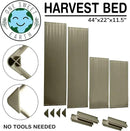 Raised Garden Bed - 2x4 ft Planter Box - Weathered Wood HDPE - No Tools Needed - DIY Kit for Urban Gardening, Flowers, Herbs & Vegetables - Made in The USA by GreenHaven Gardens