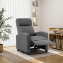 BestMassage | Recliner Chair | No Massage Function | Textile Grey | with Lumbar Support, Adjustable Push Back, Wide Armrests, Footrest & Padded Seat | Easy Assembly | for Living Room, Home Theatre by CozyNest Decor