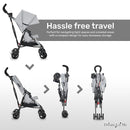 Dream On Me Rover Convenience Baby Stroller in Gray, Lightweight & Compact Umbrella Stroller, Easy one-Hand fold Travel Stroller, Lockable Rear Wheels, Removable & Adjustable Canopy by TinyTreasures Baby Boutique