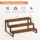 Giikin 3-Tier Spice Rack, 13.8 Inch Wood Countertop Spice Storage Holder, Kitchen Pantry Cabinet Organizer Cupboard for Spice Bottles, Jars, Seasonings, Baking Supplies, Metal Frame(Set of 2) by CozyNest Decor