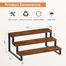 Giikin 3-Tier Spice Rack, 13.8 Inch Wood Step Shelf Countertop Spice Storage Holder, Kitchen Pantry Cabinet Organizer Cupboard for Spice Bottles, Jars, Seasonings, Baking Supplies, Metal Frame by CozyNest Decor