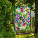 VEWOGARDEN Hummingbird Stained Glass Window Hangings 10" W x 15" H Bird Suncatcher Panel with Chain Windows Hanging Decor Ornament Gift by GreenHaven Gardens