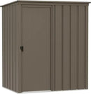 Cover It 5' x 3' Galvanized Steel Outdoor Storage Shed with Pent Roof and Lockable Sliding Doors, Weather-Resistant Steel Storage Shed for Backyards, Tan by GreenHaven Gardens