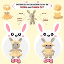 LoopMap Beginner Crochet Kit for Adults & Kids - DIY Amigurumi Bunny with Removable Dress & Accessories - Step-by-Step Video Tutorials, Extra Yarn, Crochet Tools - Handmade Gift (Bunny-Yellow) by TinyTreasures Baby Boutique
